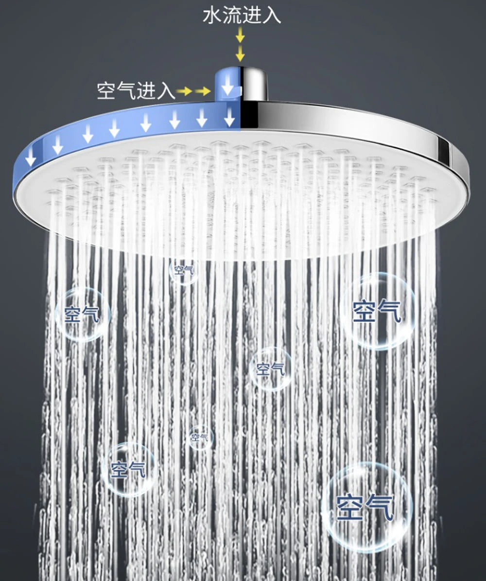 9/10 Inch 360 Swivel Rain Shower Head Internal