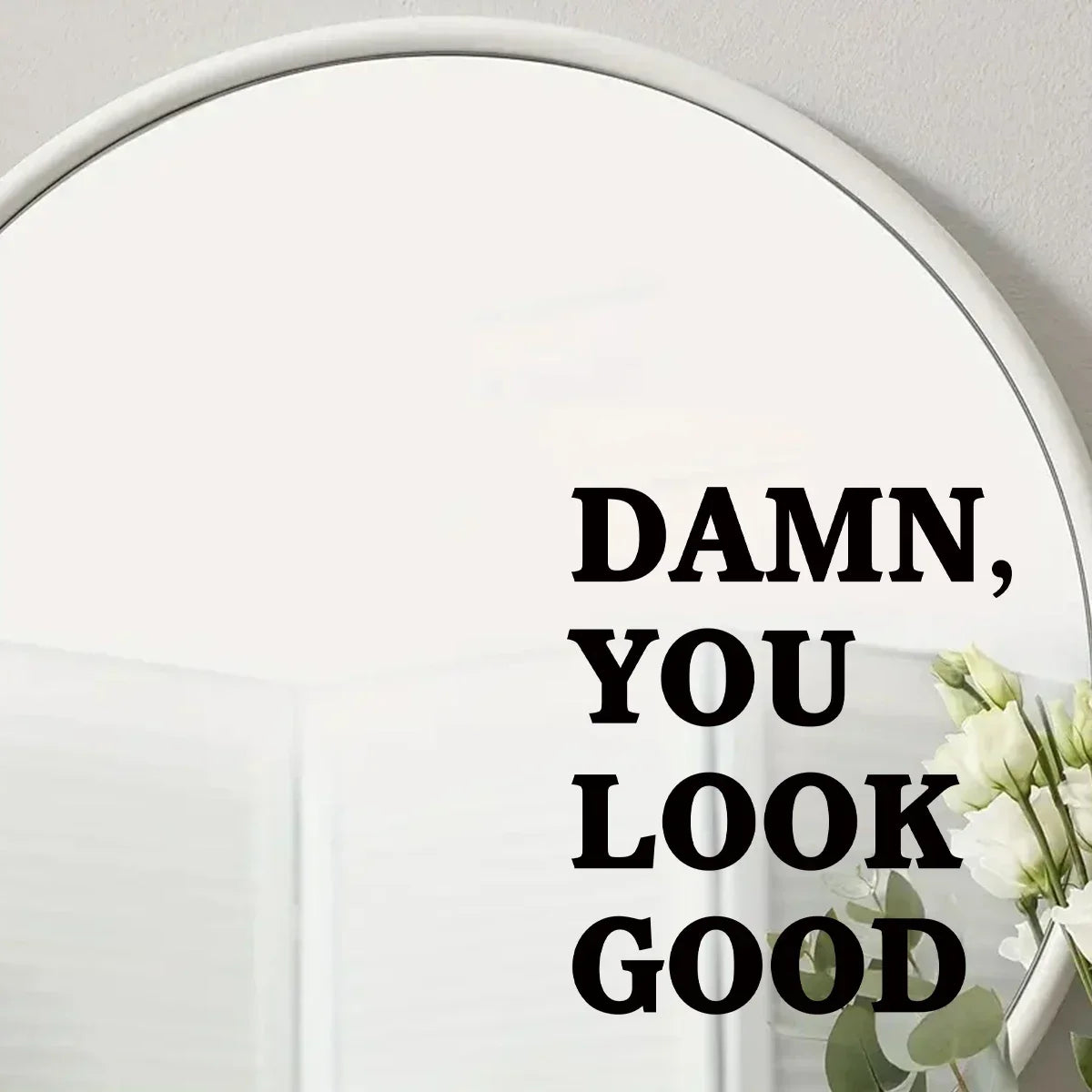 1pc Encouraging Text Wall Mirror Sticker Furniture Decor