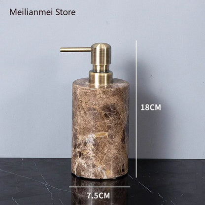 Dark Natural Marble Bathroom Brown Luxury Toothbrush Holder