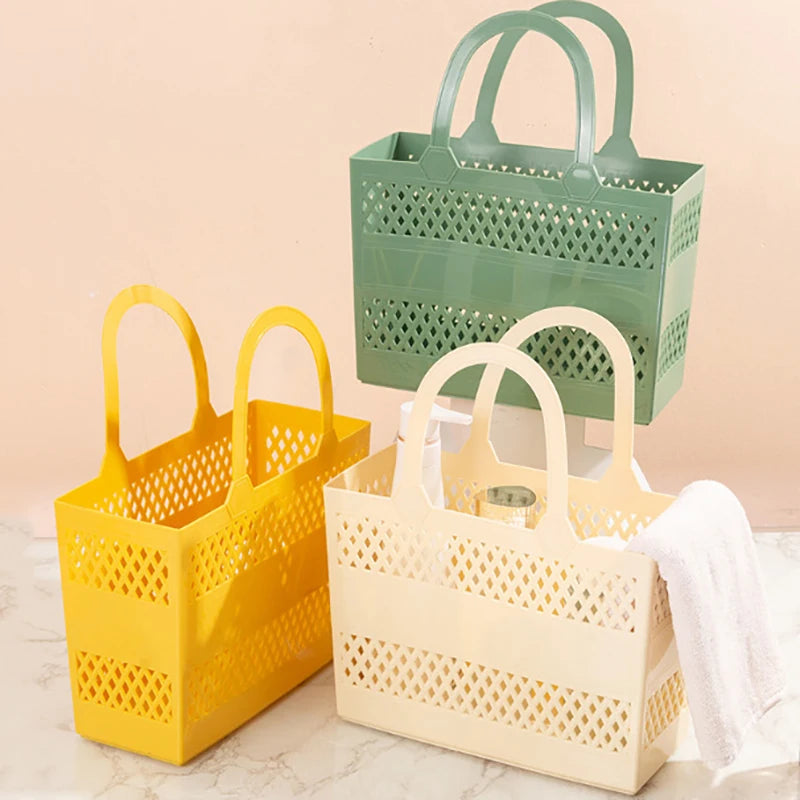 Shower Caddy Basket Handles Large Capacity Drainage Box