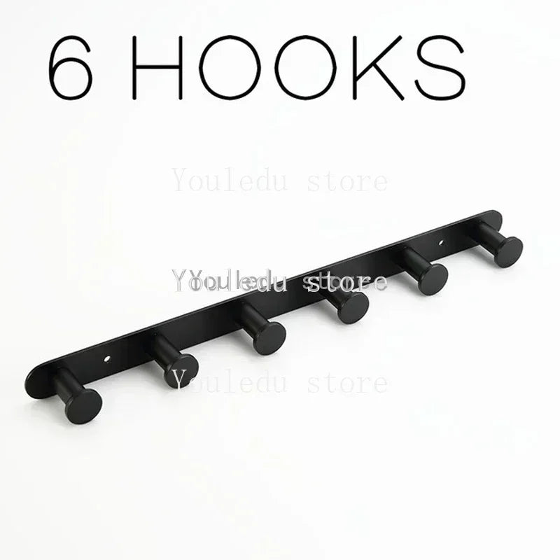 Brushed Gold/White/Matte Black Stainless Steel Hooks Bathroom