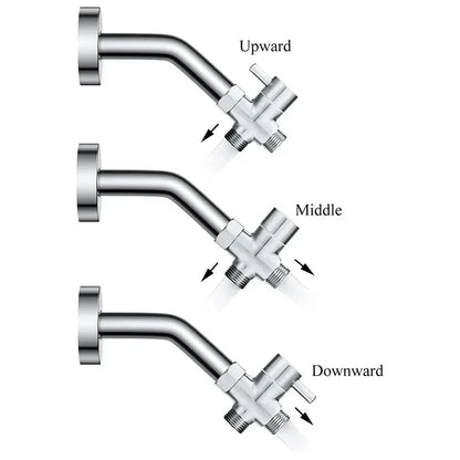 G1/2 Inch Three-Way Diverter Valve T-Type Adapter Converter