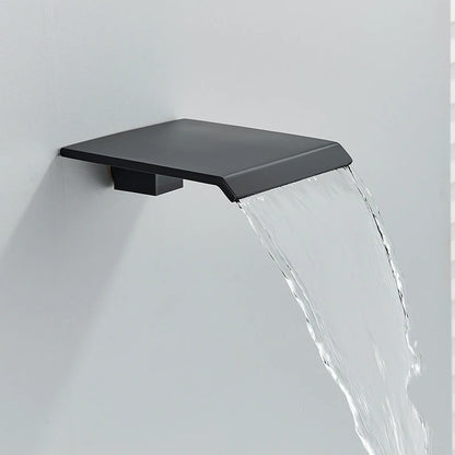 Matte Black Bathroom Shower Faucet Orange Box Rain