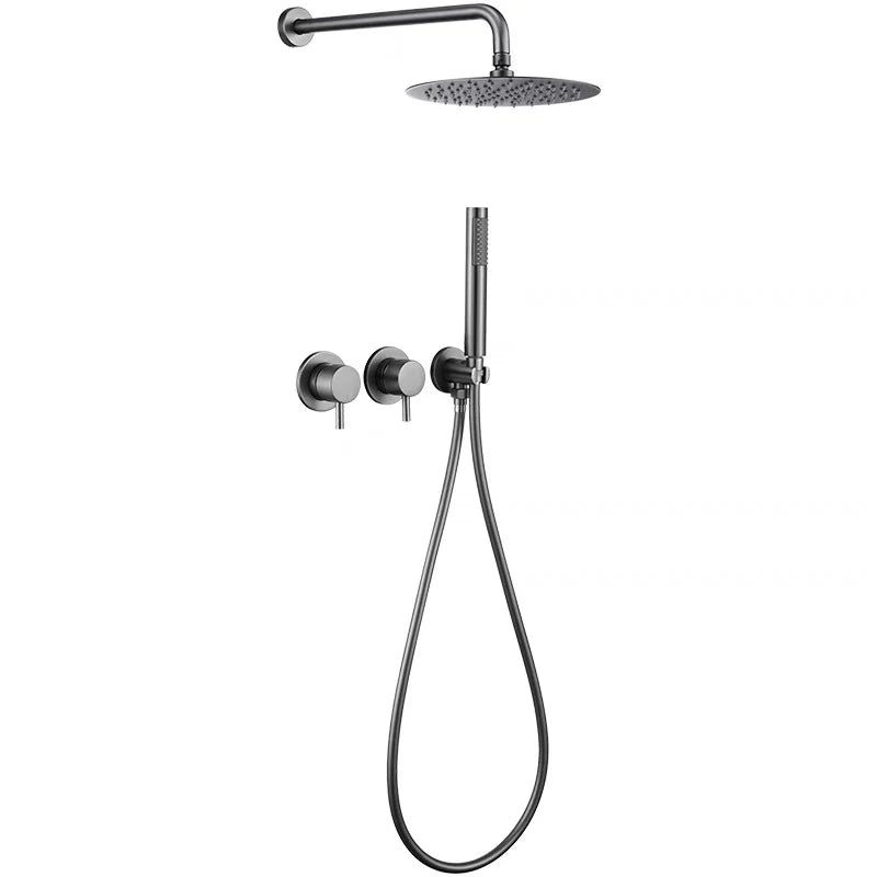 Jieni Rainfall Shower Faucet Brushed Gold Bathroom Shower