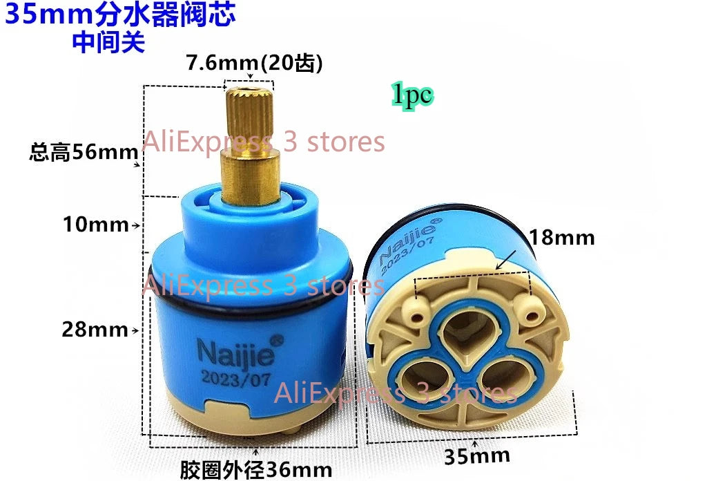 1pcs 28mm/35mm/40mm Water Mixer Tap Faucet Cartridge Ceramic