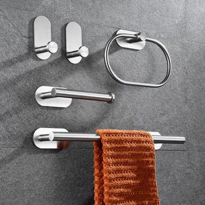 4/5pcs Stainless Steel Bathroom Hardware Anticorrosion Wall Mount