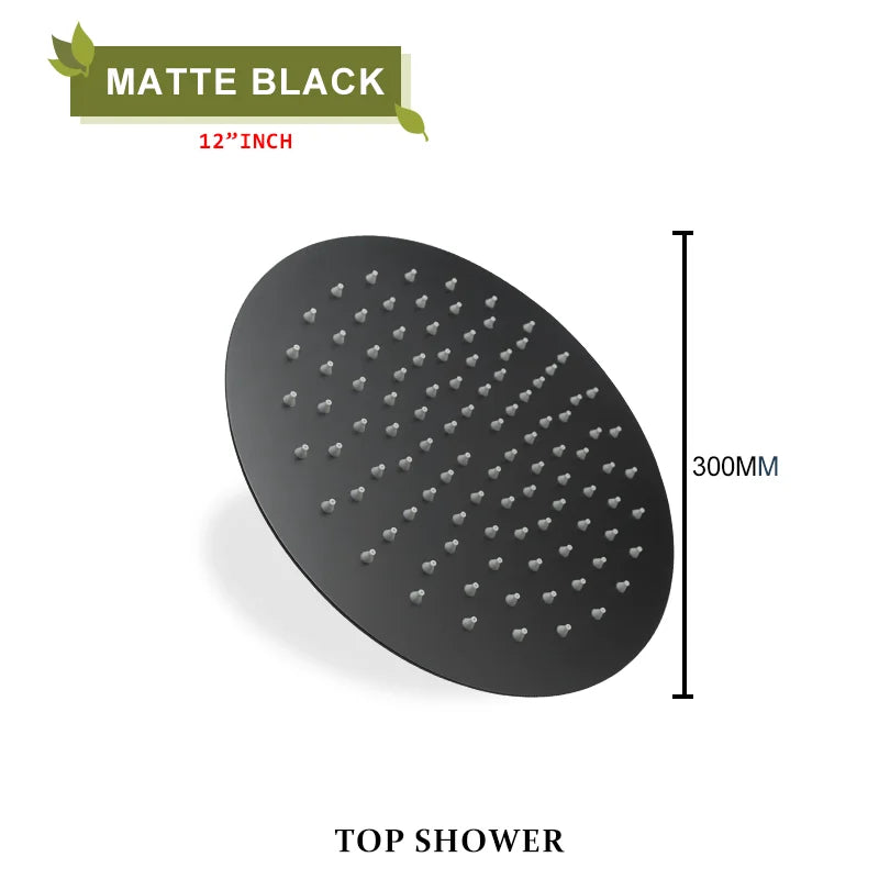 Round Stainless Steel Slim 8/10/12 Inch Large Rain