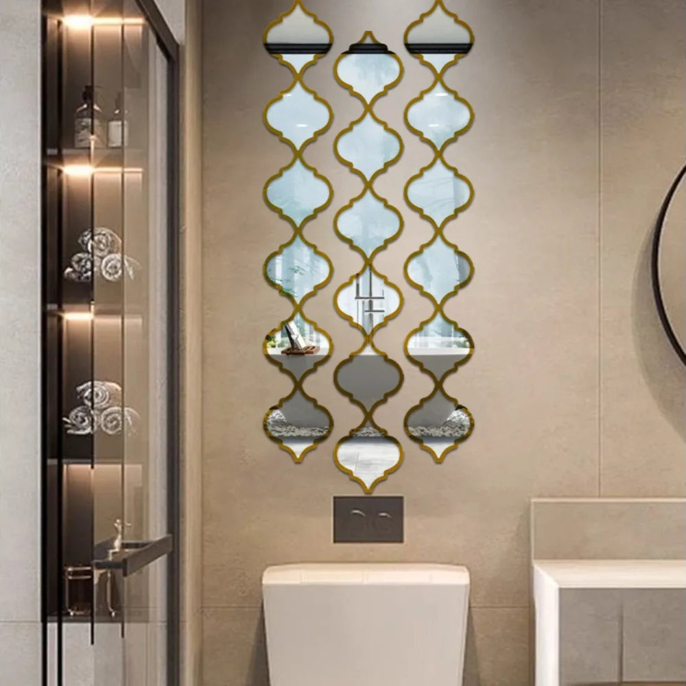 12/6pcs Large Moroccan Mirror - Wall-Mounted Living Room