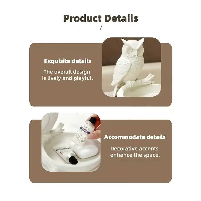 1pc Owl Jewelry Tray Ring Dish Necklace Holder