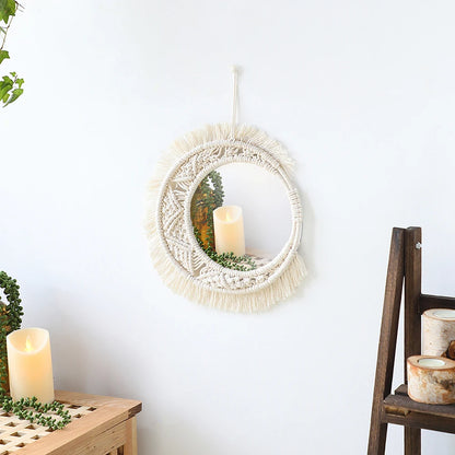 Wall Mirror Macrame Decorative Mirrors Boho Decor Wall