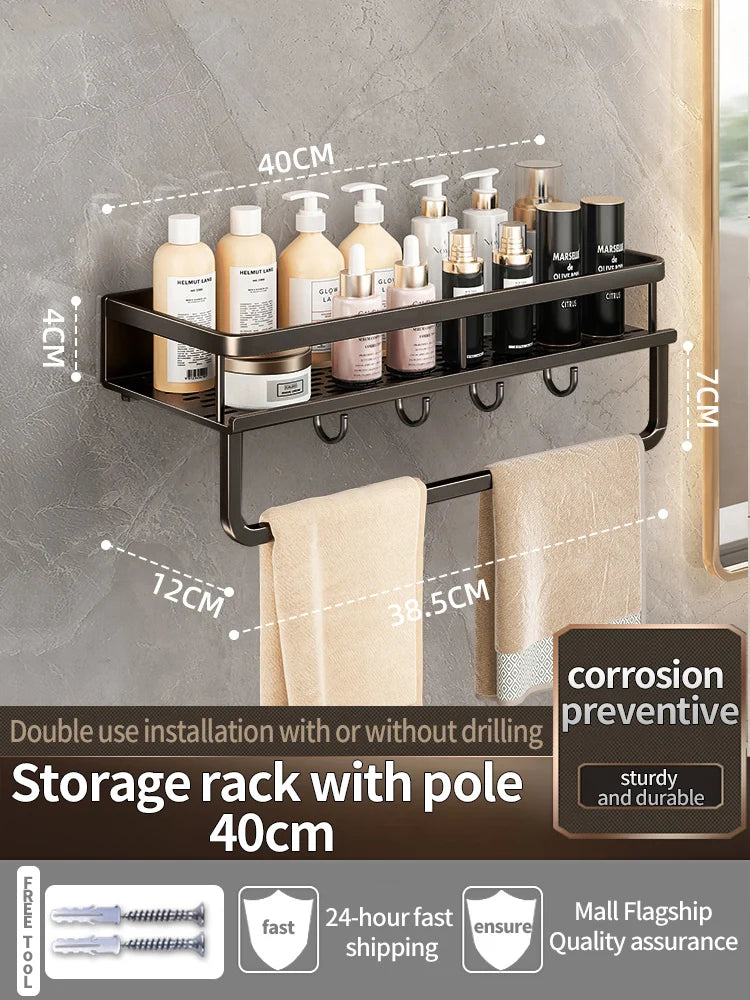 Bathroom Shelf Bathroom Towel Rack Shelves Wall Shower