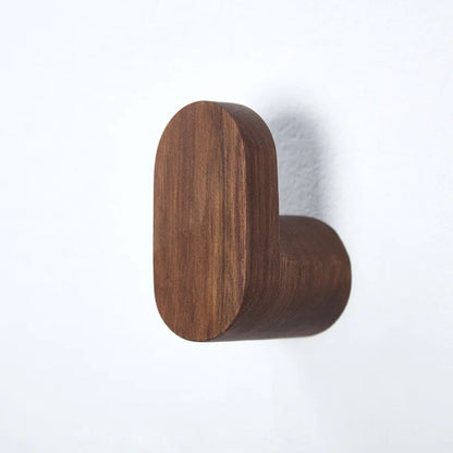 Natural Wood Clothes Hanger Wall Mounted Coat Hook