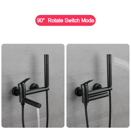 Bathroom Bathtub Shower Faucet Swivel Tub Spout Handhold