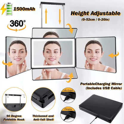 Way Mirror Self Hair Cutting 360 Mirror Braiding