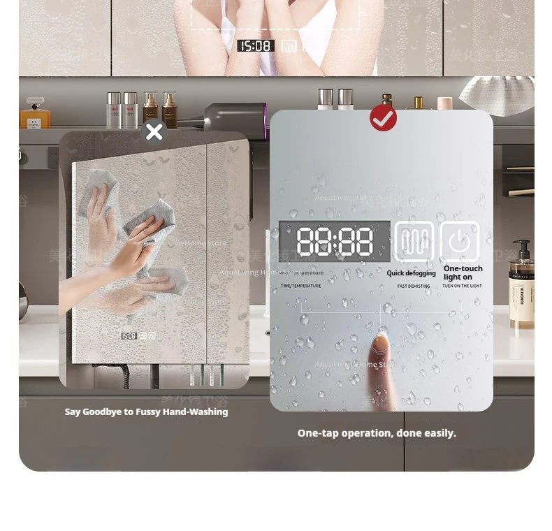 Modern Smart Bathroom Mirror Cabinet Wall-Mounted Vanity Mirror