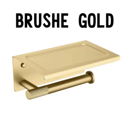 Brushed Gold Towel Bar Toilet Seat Rack Robe