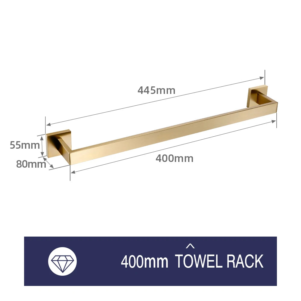 Brushed Gold Bathroom Toilet Brush Holder Toilet Paper