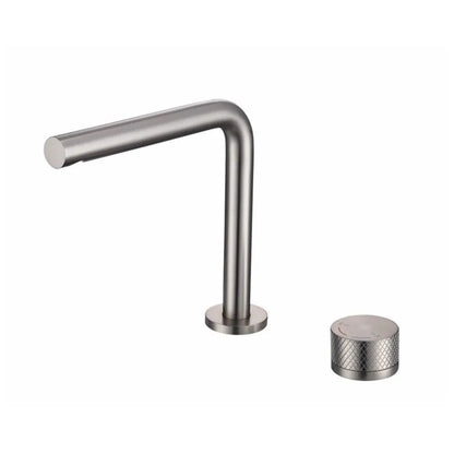 Brushed Gold Bathroom Faucet Two Holes Gun Grey