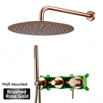 Gunmetal Shower Faucet 8-16 Embed Box Wall Mounted
