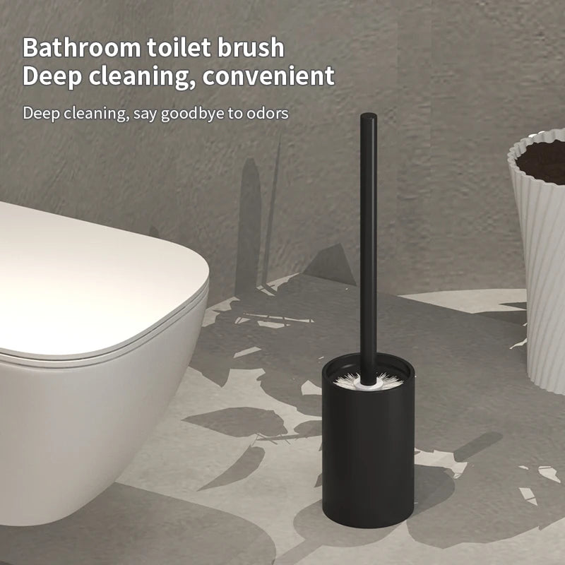 Bathroom Toilet Brush Holder Cleaning Plastic Floor Standing