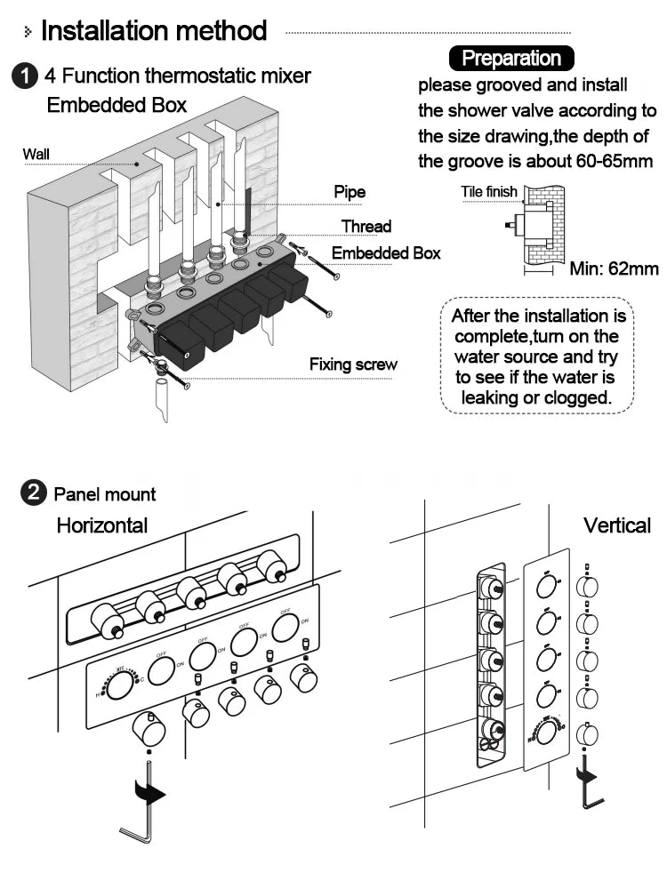 Boenn Thermostatic Shower Controller Shower Systems Bathroom