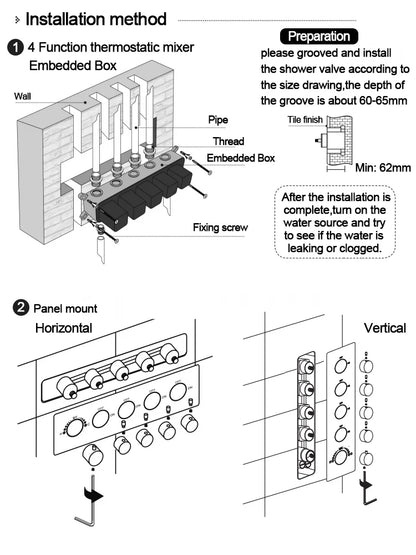 Boenn Thermostatic Shower Controller Shower Systems Bathroom
