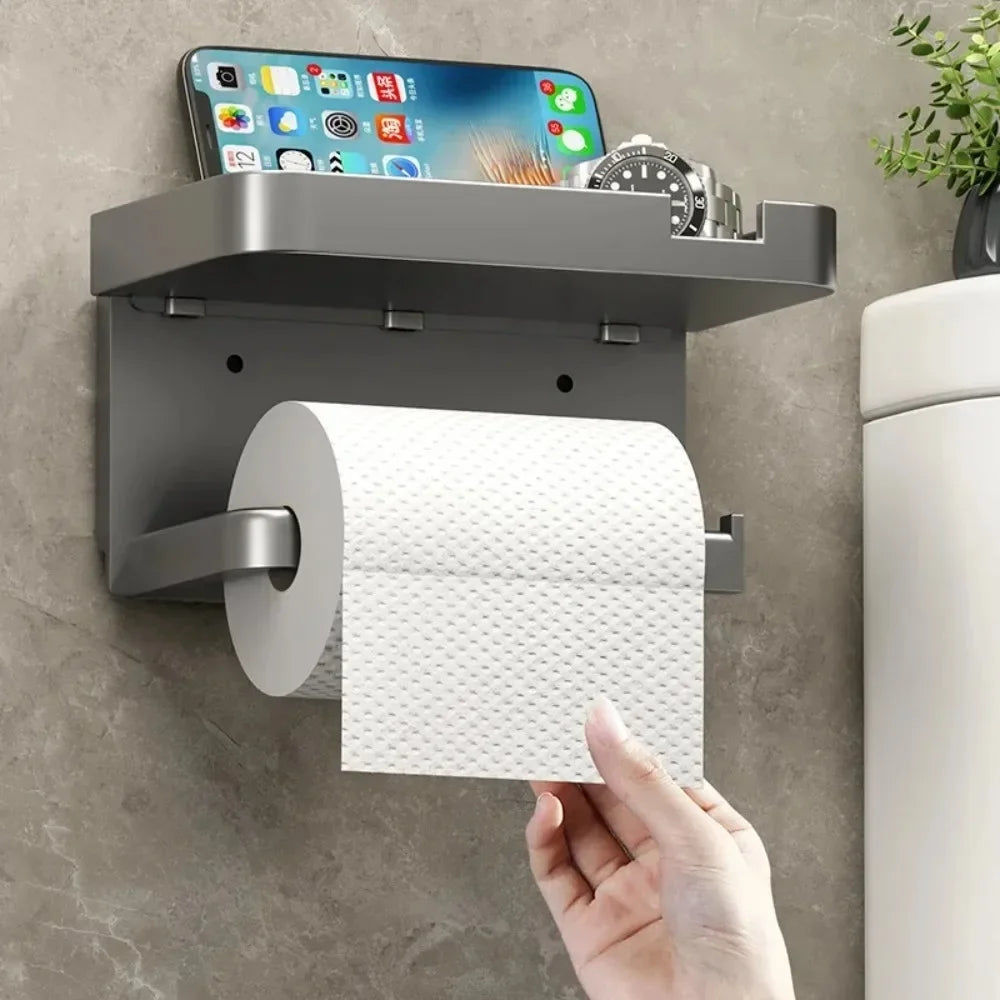 Toilet Paper Holder Plastic Storage Rack Towel Rack