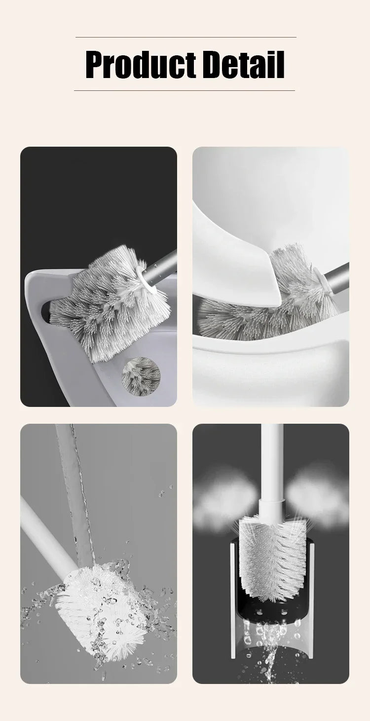 Bathroom Toilet Brush Holder Cleaning Space Aluminum Wall