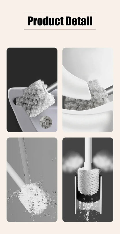 Bathroom Toilet Brush Holder Cleaning Space Aluminum Wall