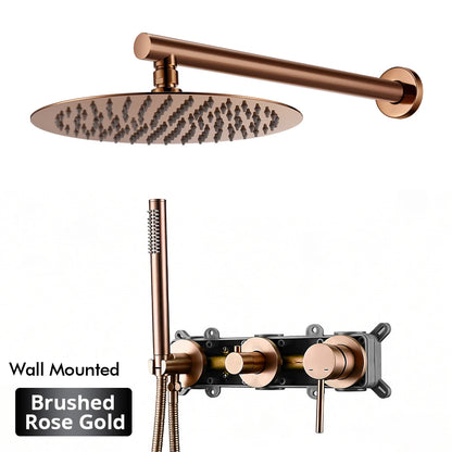 Gunmetal Shower Faucet 8-16 Wall Mounted Concealed Control