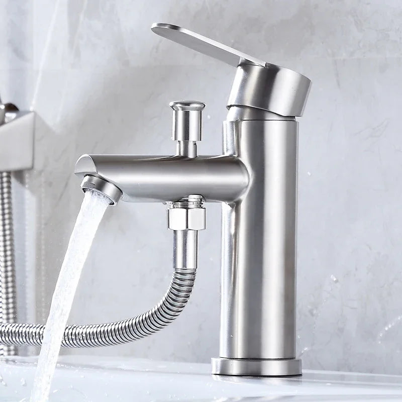 Cold Water Bathroom Basin Faucet Shower Head Shampoo