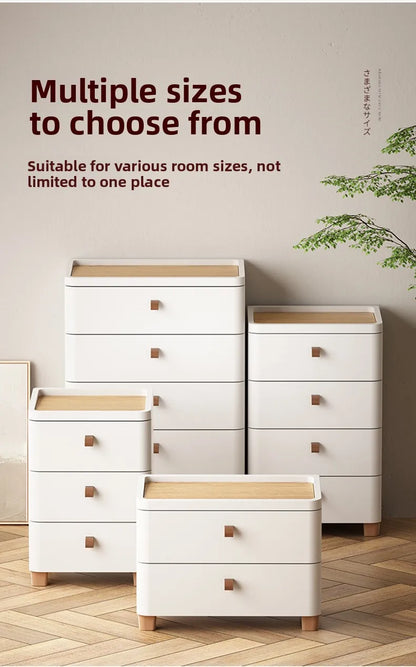 Narrow Multi-Layer Drawer Style Storage Cabinet Bathroom