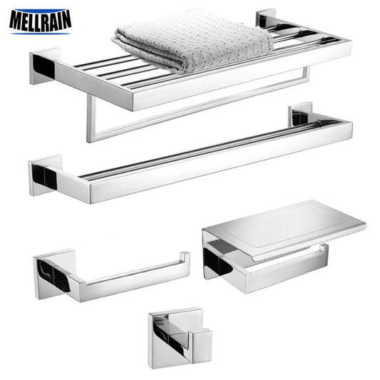 Stainless Steel Bathroom Hardware Mirror Chrome Polished Towel