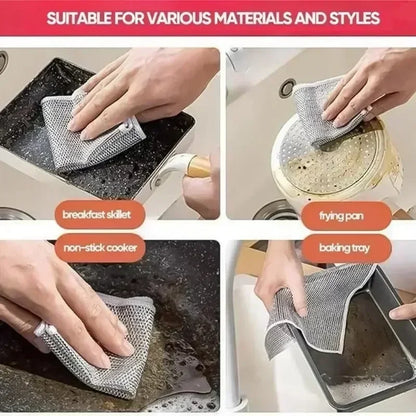 Metal Wire Mesh Cleaning Cloths Universal Sink Faucet