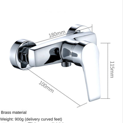 Brass Shower Faucet Mixer Valve Shower Head Hidden