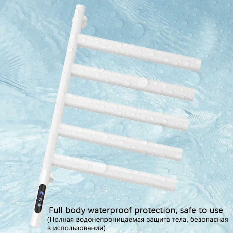 Black/White/Gray Electric Heated Towel Rail Temperature Control