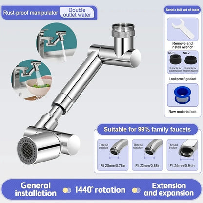Retractable Universal 1440 Swivel Robotic Arm Swivel Extension