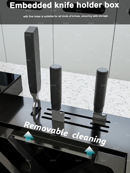 Waterfall Stainless Steel Sink Digital Display Faucet Wash