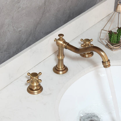 Kemaidi Antique Brass Bathroom Faucets Inch Brass Widespread