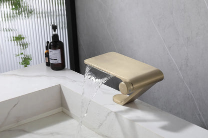 Waterfall Basin Cold Mixer Crane Faucet Copper Hotel