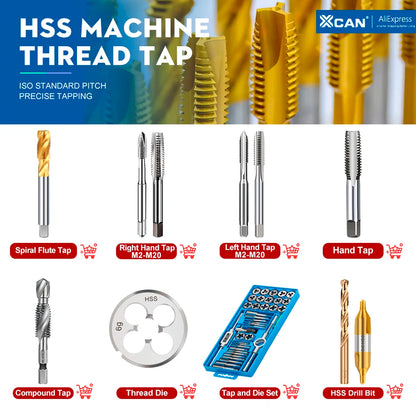 Xcan Thread Tap Hss 6542 M2-M18 Metric Screw