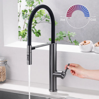 Faucet Gunmetal Flexible Pull Out Water Tap Nozzle
