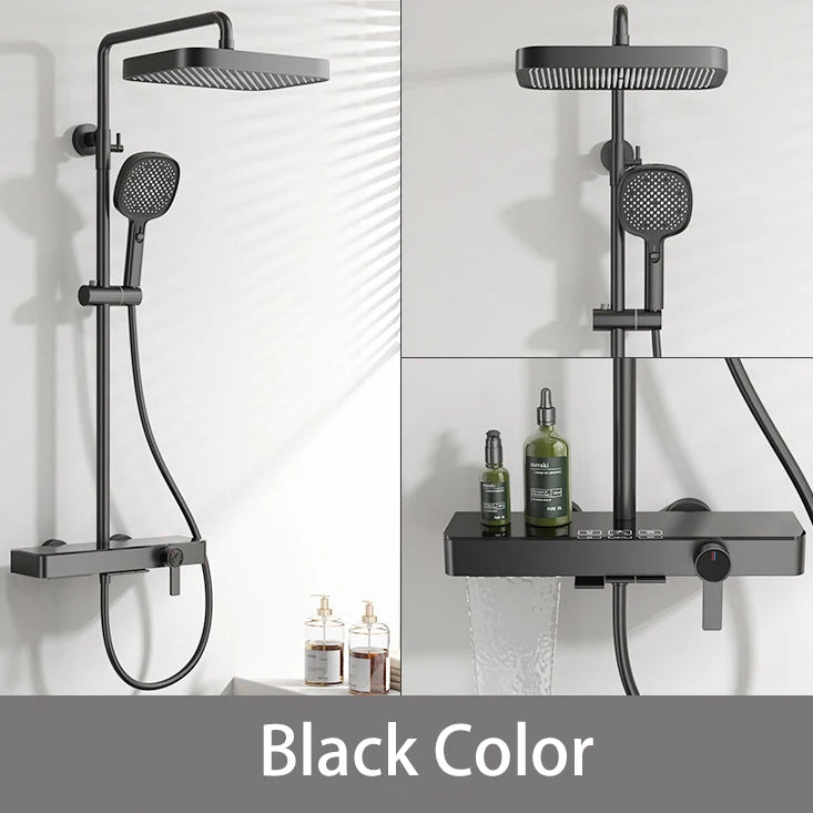 Pink Waterfall Piano Bathroom Shower 12 Inch Rainfall