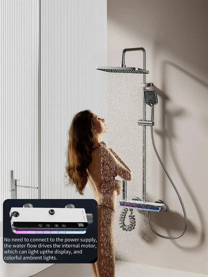 12 Inch Shower Digital Display Led Wall Mounted