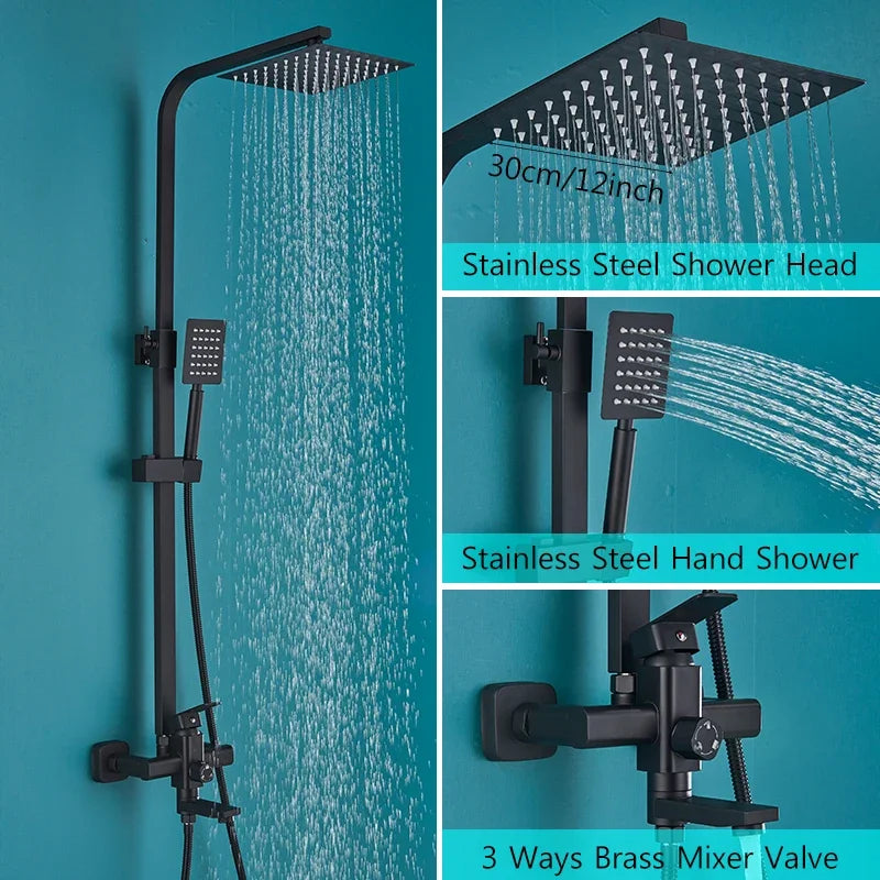 Shinesia Thermostatic Digital Display Shower Faucet Shower Mixer