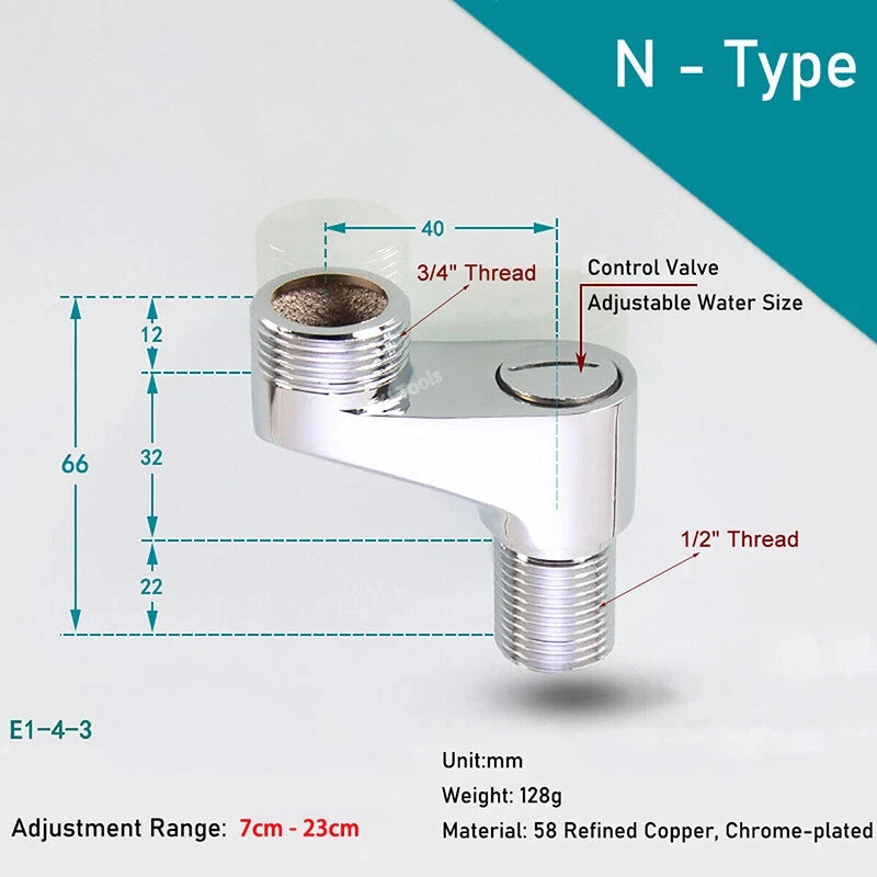 1/2 3/4 Bsp Male Tap Reducer Bath Shower