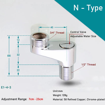 1/2 3/4 Bsp Male Tap Reducer Bath Shower