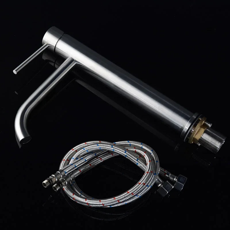 Brushed Gold Bathroom Basin Faucet Cold Mixer Water