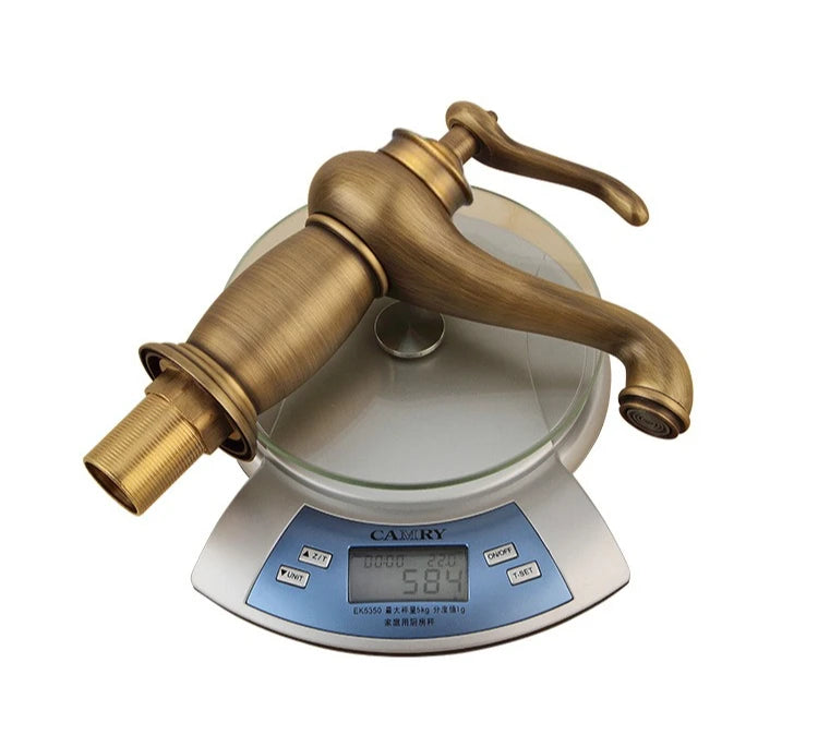 Luxury Europe Style Antique Gold Bathroom Basin Faucet