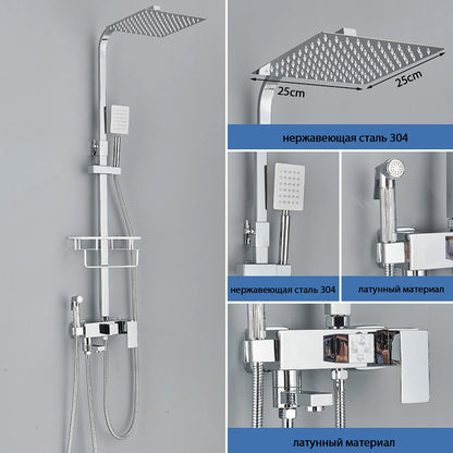 Brass Shower Faucets Bathroom Shower Mixer Crane Bidet